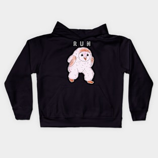 Running Owl Meme Kids Hoodie